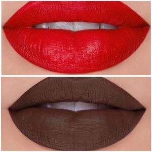 Jeffree Star Velvet Trap Red Affair & Brown Tax Break Velour Liquid Lipstucks